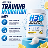 H3O creatine with electrolytes benefits — boosts strength, optimizes hydration, enhances endurance, supports recovery