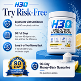 H3O creatine monohydrate powder with electrolytes for strength and endurance training