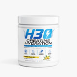 H3O Creatine Hydration Powder — 5g creatine monohydrate plus electrolytes, lemon flavor, 30 servings